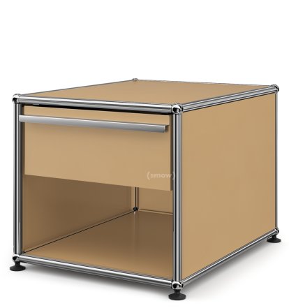 Table de chevet USM avec tiroir, Beige USM, Petit (H 39 x l 42,5 x P 53 cm)