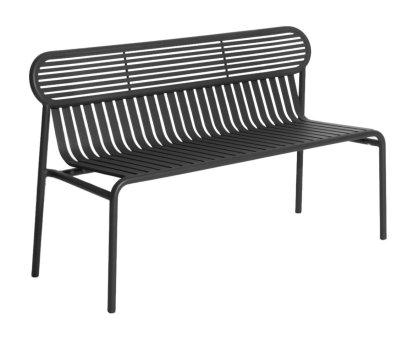 Banc  Week-End, Avec dossier, Noir