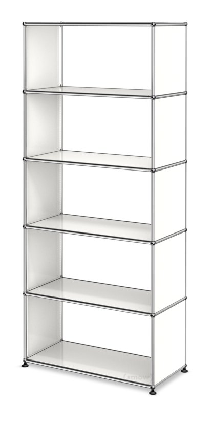 Étagère USM Haller sans panneaux arrières, Blanc pur RAL 9010