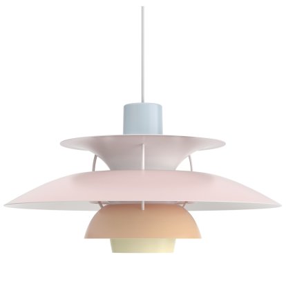 Suspension PH 5 500, Pastel bleu rose pêche
