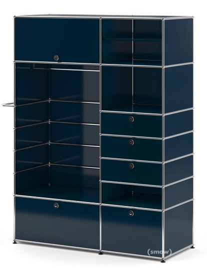 Armoire-penderie USM Haller Type 2, Bleu acier RAL 5011