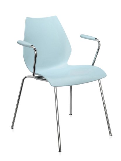 Chaise Maui, Avec accoudoirs, Bleu ciel