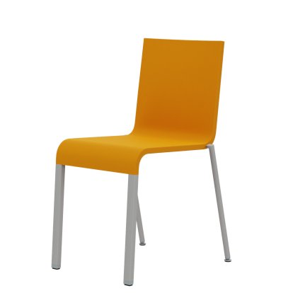 Chaise .03, Empilable, Pieds thermolaqué argent lisse, Sans accotoirs, Mangue