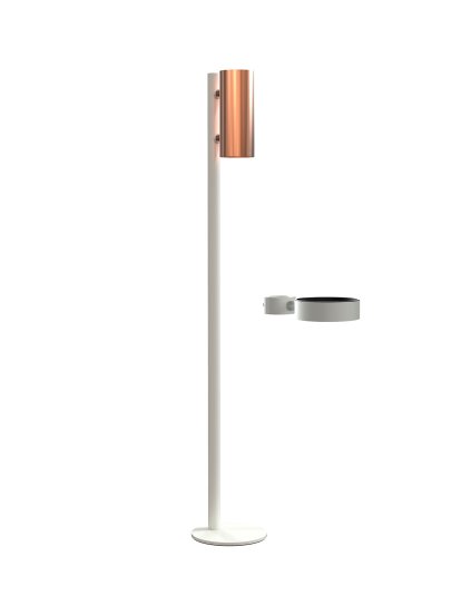 Nova distributeur de Désinfectant pour Sols, Blanc mat, Cuivre brossé