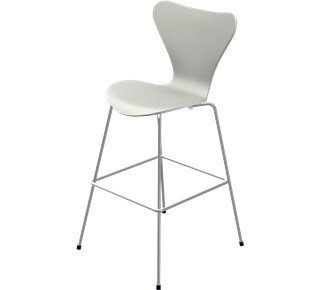 Chaise de bar Série 7 3187/3197, 76 cm, Laqué, Nine grey
