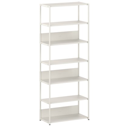 Étagère Unit en acier, 215 cm , Ouvert, Blanc crème