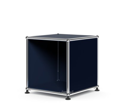 Table d'appoint USM Haller pour salle d'attente, H 35 x L 35 x P 35 cm, Bleu acier RAL 5011