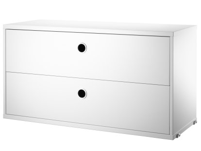Caisson à tiroirs String System, 78 x 30 cm, Laqué blanc