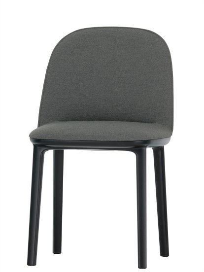 Softshell Side Chair, Gris sierra / nero, Patins en feutre pour sols durs