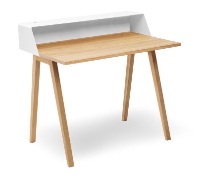 Secrétaire PS04 / PS05 , L 100 x P 63 (PS04), Blanc pur (RAL 9010), Chêne huilé  , Sans boîtier électrique