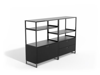 Buffet M1, Version 3 (H 110 x L 160 cm) , Noir