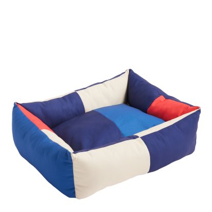Panier pour chien, H 26 x L 78 x P 65 cm, Rouge / bleu