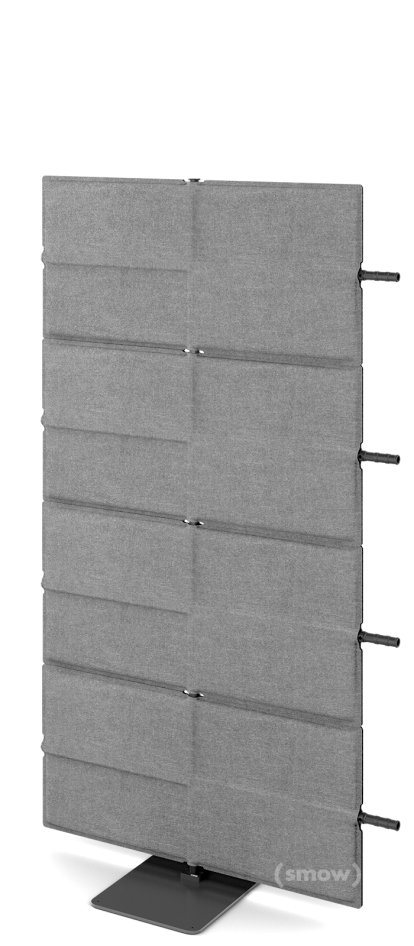 Extension panneaux acoustiques USM Privacy, Avec connecteur de panneaux (pour murs droits), 1,44 m (4 éléments), Anthracite
