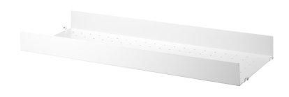 Planche métal String System, 78 x 30 cm, Rebord haut, Blanc
