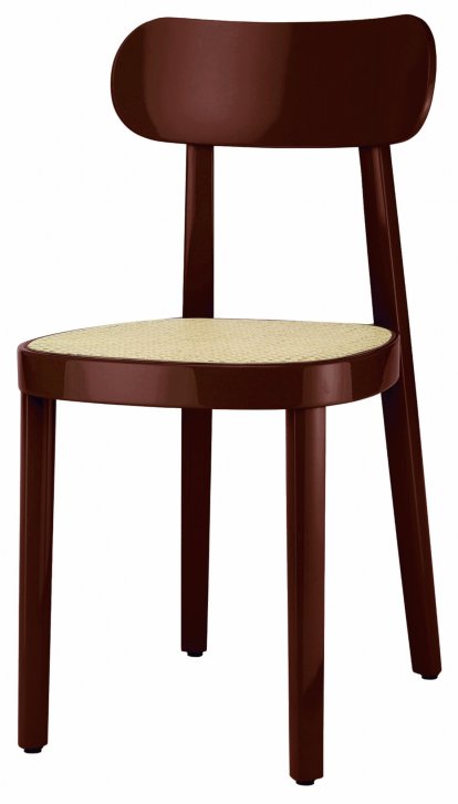 Chaise en bois 118 High Gloss, Brun-Violet Foncé