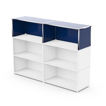 Kit d'extension verticale USM Haller 2, Bleu acier RAL 5011, 35 cm