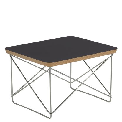 Table d'appoint Occasional Table LTR , Stratifié haute pression (HPL), noir, Acier inoxydable