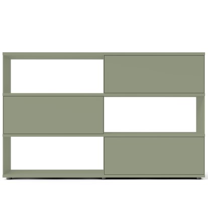 Flow Q Highboard, 200 cm, 126,7 cm (3 portes abattantes), Vert