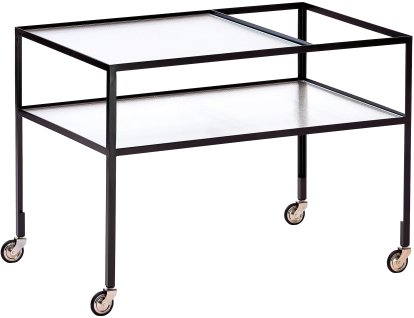 Mini-bar sur roues Hirche , Noir foncé (RAL 9005)