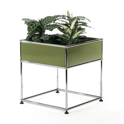 Table d'appoint USM Haller pour plantes Type 2, Vert olive RAL 6003, 50 cm