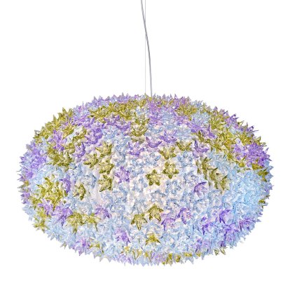 Suspension Bloom, Grand (ø 80 cm), Transparent/lavande