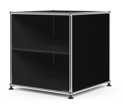 Table d'appoint USM Haller pour salle d'attente, H 50 x L 50 x P 50 cm, Noir graphite RAL 9011