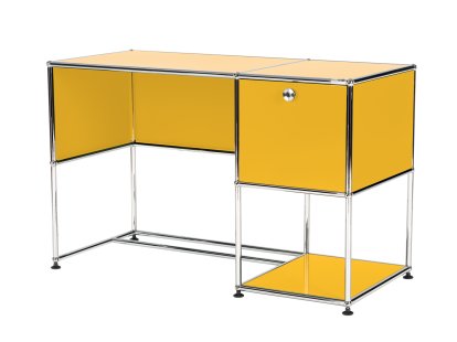 Bureau USM Haller Home Office, Jaune or RAL 1004, Sans passe-câbles