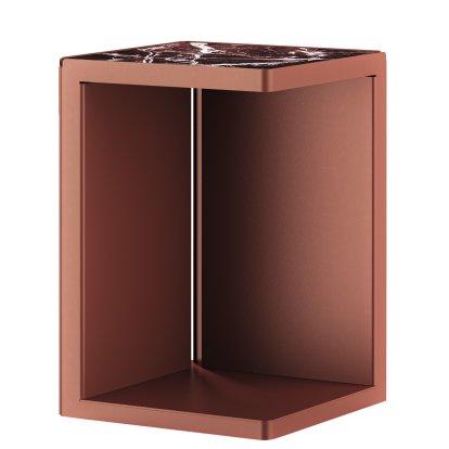 Table d'appoint Ambito, Cuivre, Marbre Rosso Levanto