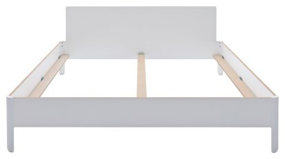 Lit double Nait, 180 x 200, Avec tête de lit, CPL blanc