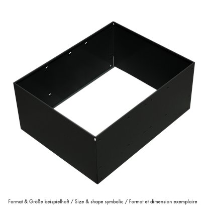 Cadre métallique pour porte coulissante USM Haller, 50 x 50 x 35, Noir graphite RAL 9011