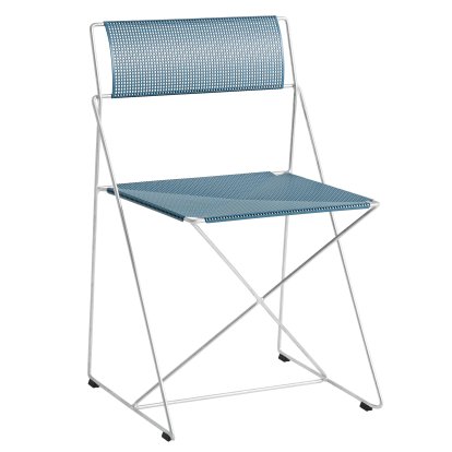 Chaise X-Line Outdoor, Bleu poudré, Galvanisé