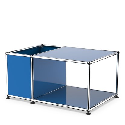 USM Haller table d'appoint avec rangement, Bleu gentiane RAL 5010, 50 cm