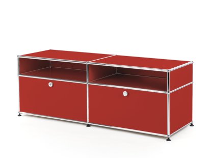 Meuble TV USM Haller, Rouge rubis USM