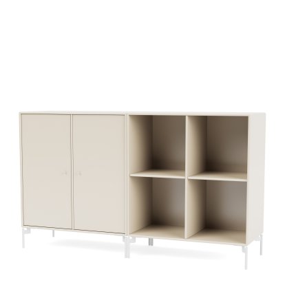 Commode Pair, Oat, Pieds