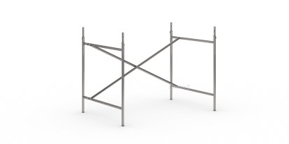 Châssis de table Eiermann 2, Acier brut, Vertical, décalé  , 100 x 66 cm, Avec rallonge en hauteur (hauteur 72-85 cm)