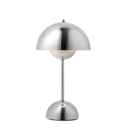 Lampe Flowerpot VP9 portable, Chromé