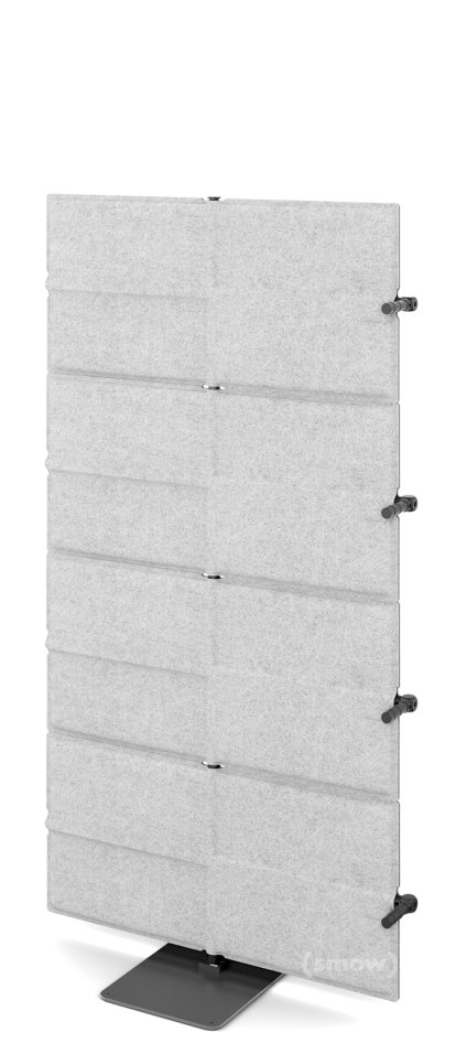 Extension panneaux acoustiques USM Privacy, Avec raccord d'angle (pour angle de 90°), 1,44 m (4 éléments), Gris clair 