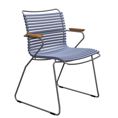 Chaise Click , Avec accotoirs, Bleu pigeon