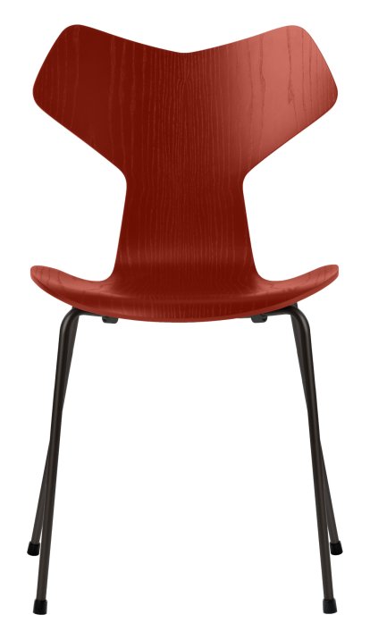 Chaise Grand Prix, Frêne coloré, Rouge vénitien, Noir