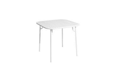 Table Week-End, S (85 x 85 cm), Blanc