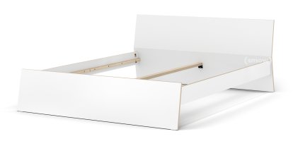 Lit Stockholm, 160 x 200 cm, Blanc, Avec tête de lit, Sans sommier