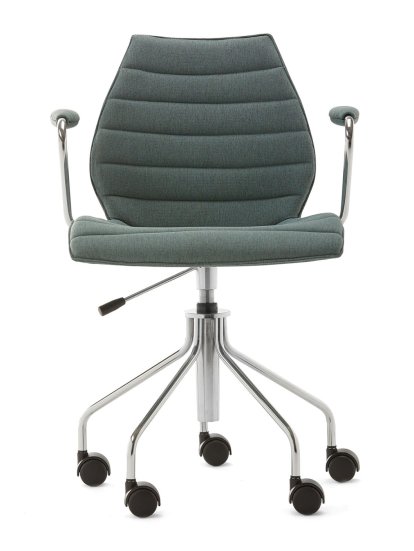 Chaise pivotante Maui Soft Noma, Vert, Chromé
