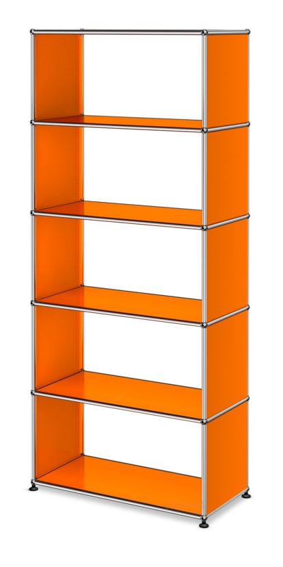 Étagère USM Haller sans panneaux arrières, Orange pur RAL 2004
