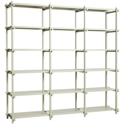 Étagère Woody, H 196,5 cm x L 206,5 cm, Gris fumé / gris fumé