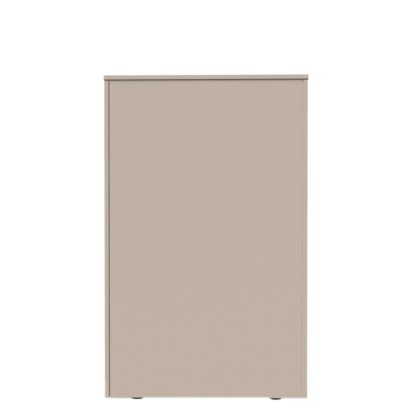 Buffet Aventa Sideboard avec portes, 60 cm, 4 Grilles de hauteur, Mélamine gris cachemire, Patin en plastique