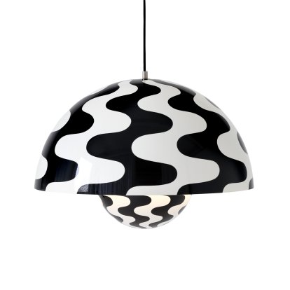 Suspension Flowerpot VP2, Noir/blanc