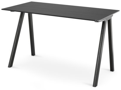 Table Copenhague CPH90, Chêne laqué noir, Placage de chêne laqué noir