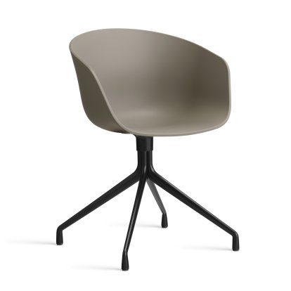 Chaise pivotante About A Chair AAC 20, Khaki 2.0, Aluminium thermolaqué noir 