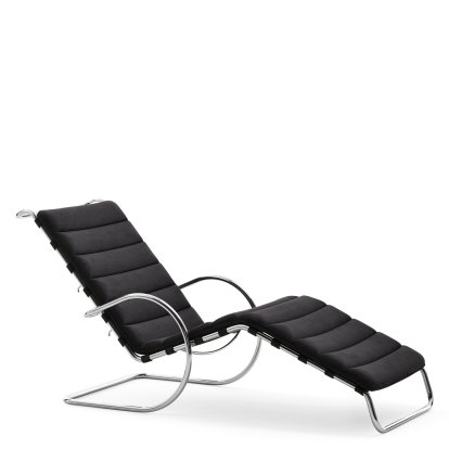 Chaise longue MR - édition Bauhaus, Velours, Black