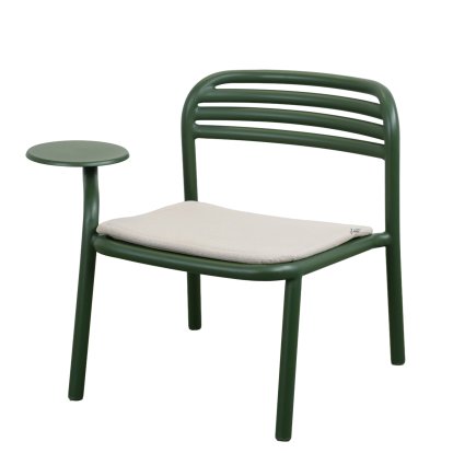 Fauteuil lounge Bliss avec table d'appoint, Vert foncé, Sable